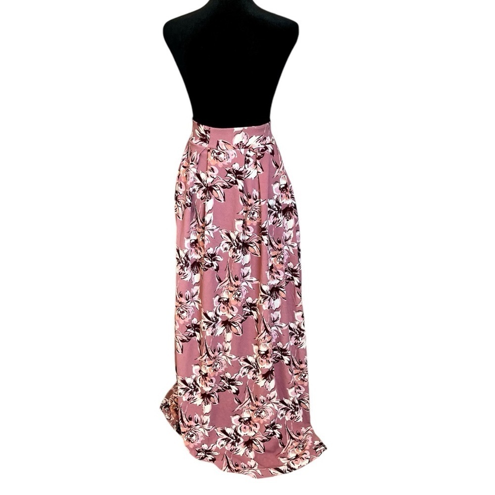 SWAK Designs Floral Maxi Skirt Pink Size 2X - Picture 5 of 7